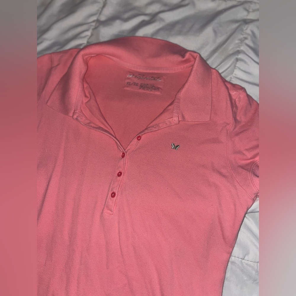 Aeropostale Pink Short Sleeve Polo Shirt